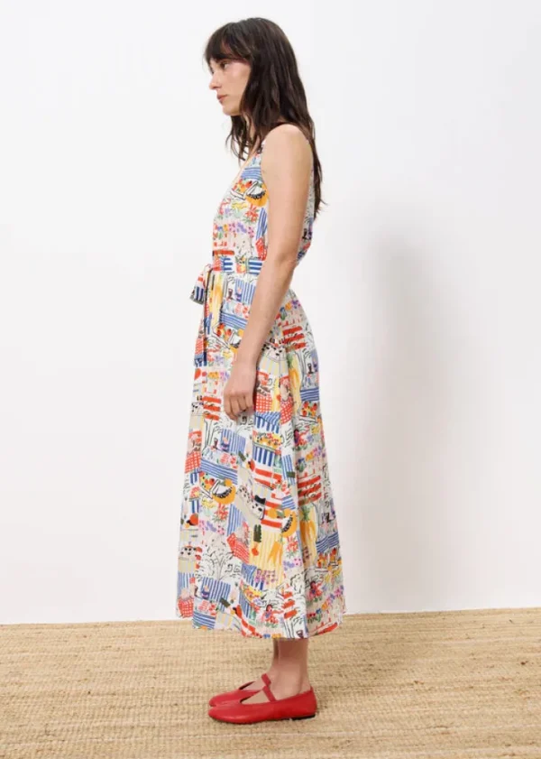 Frnch Dresses<Achouak Dress (White/Multicoloured)
