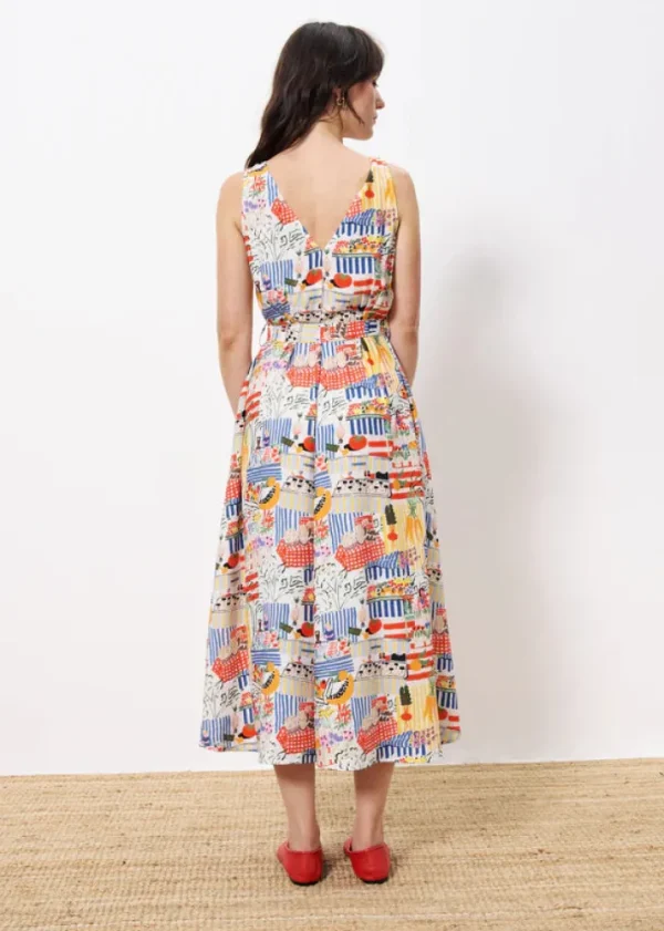 Frnch Dresses<Achouak Dress (White/Multicoloured)
