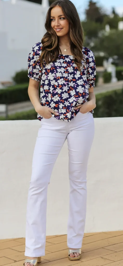 Rant & Rave Jeans<ALEXANDRA BOOTCUT JEANS - SHORT LEG (WHITE)