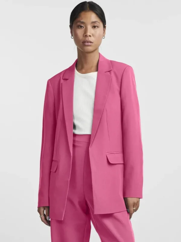 Pieces Coats | Blazers<Amelia Oversized Blazer (Hot Pink)