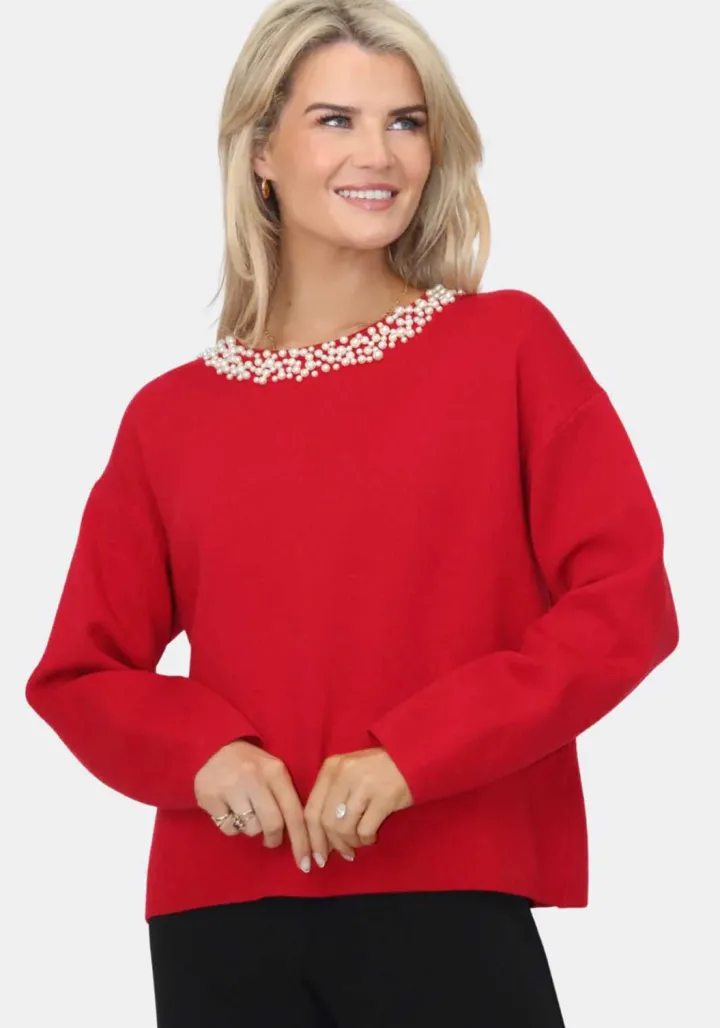 annabella_jumper_red_0.webp Kate & Pippa Jumpers & Cardigans<Annabella Jumper