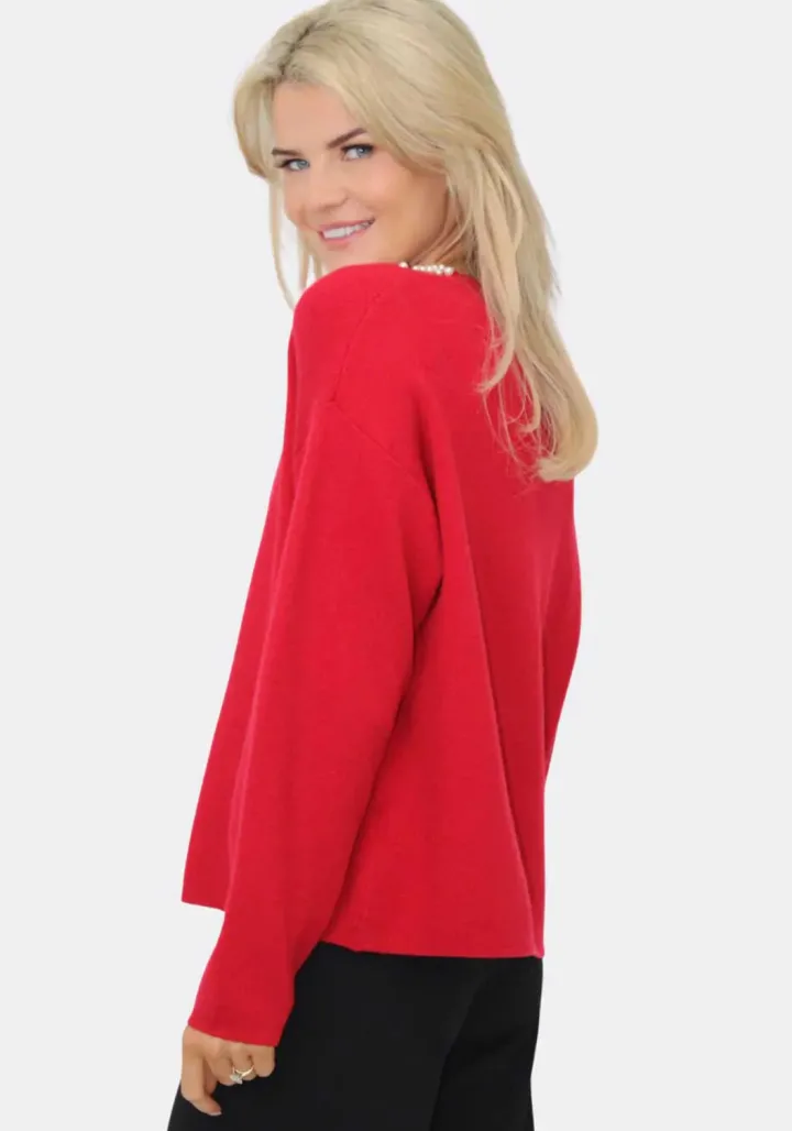annabella_jumper_red_3.webp Kate & Pippa Jumpers & Cardigans<Annabella Jumper