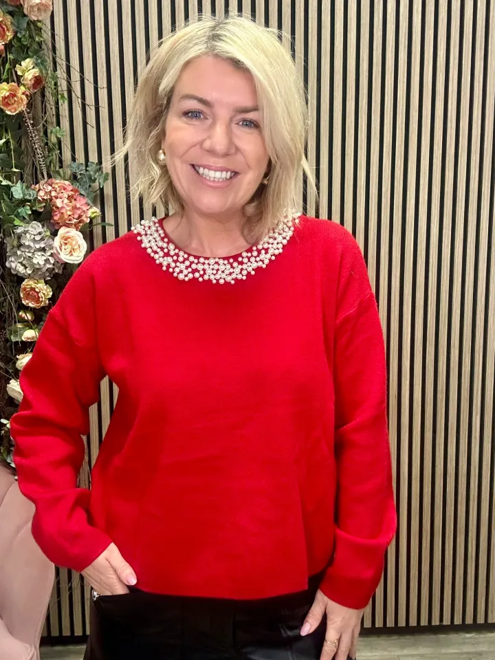 annabella_jumper_red_4.webp Kate & Pippa Jumpers & Cardigans<Annabella Jumper