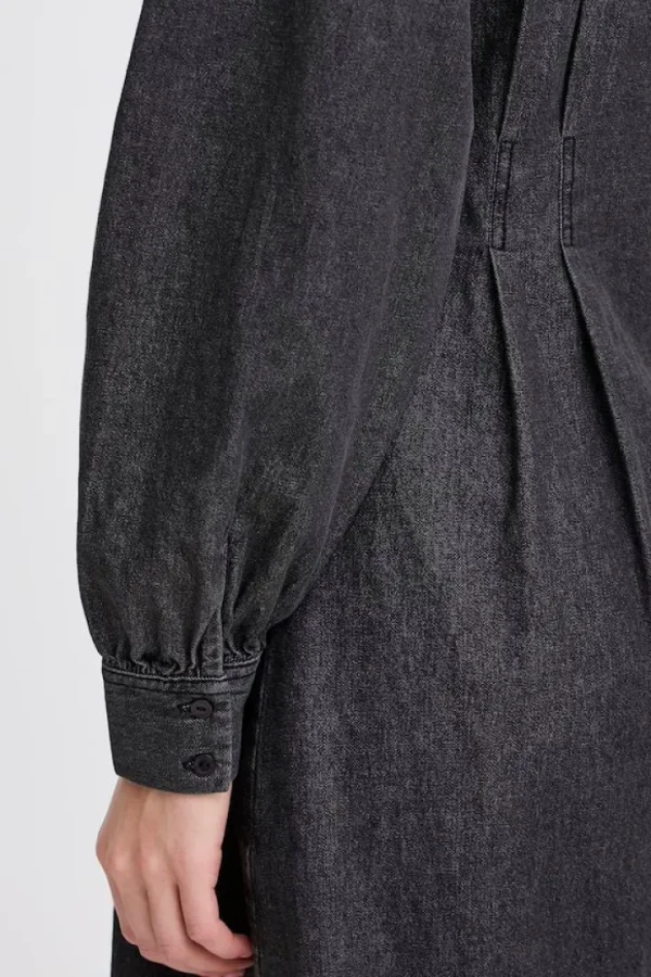 Ichi Dresses<Annabelle Denim Dress (Washed Black)