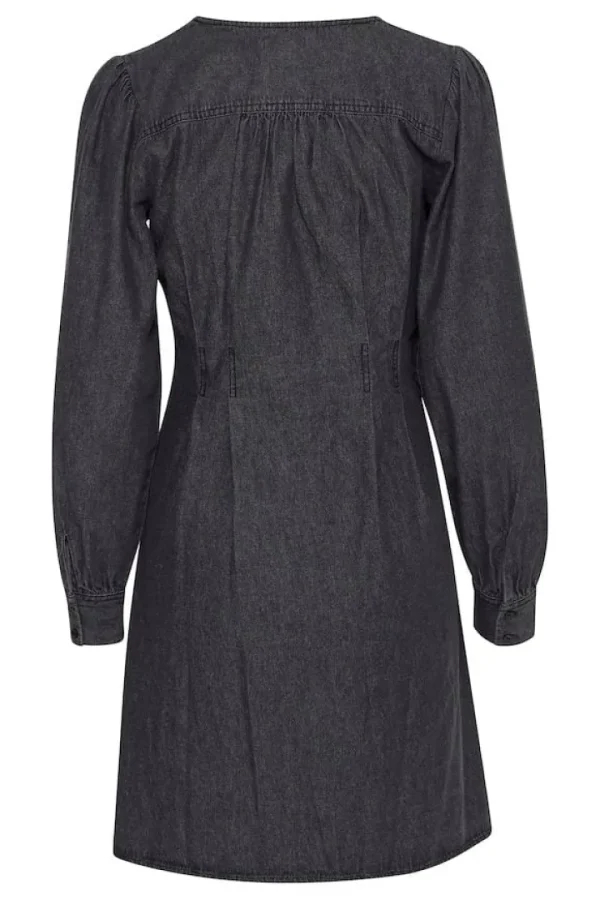 Ichi Dresses<Annabelle Denim Dress (Washed Black)