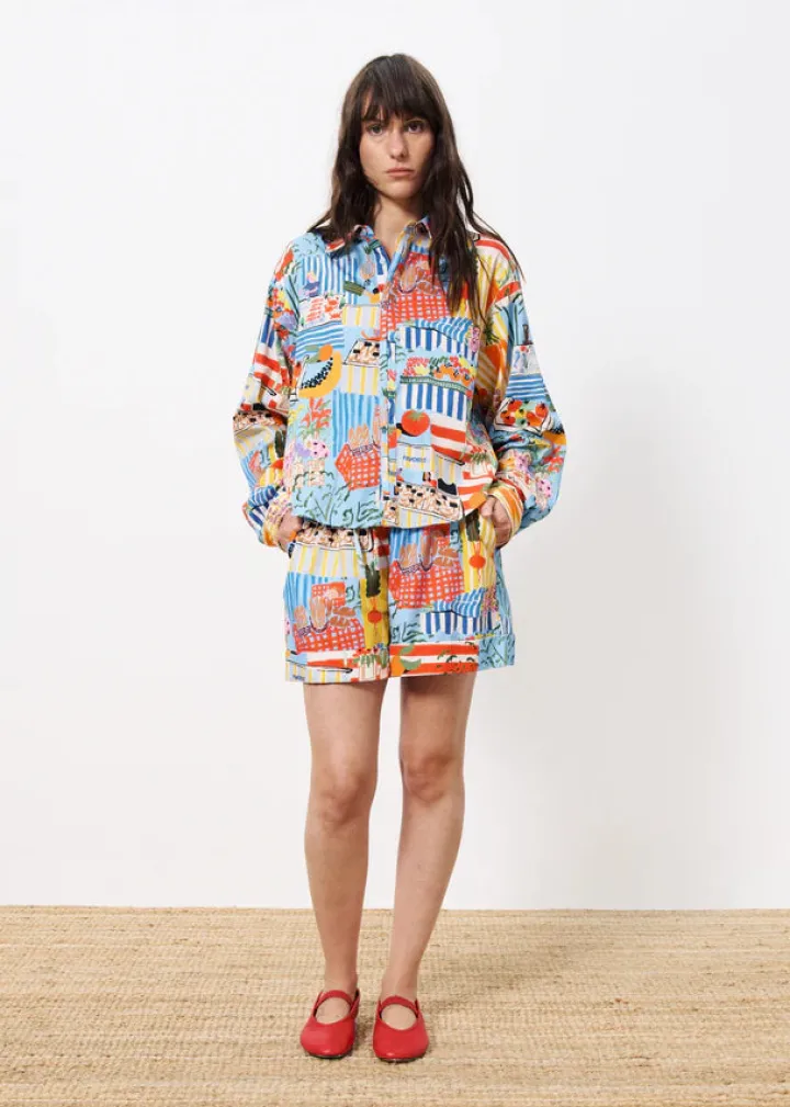 annea_shorts_blue_1.webp Frnch Shorts & Playsuits | Pants<Annea Shorts