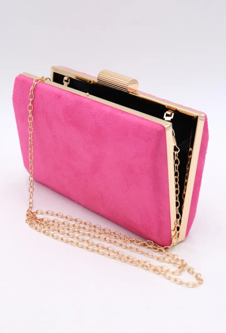 annika_suede_clutch_fuchs_1.webp Wsl 4 Bags & Purses | Occasionwear<Annika Suede Clutch