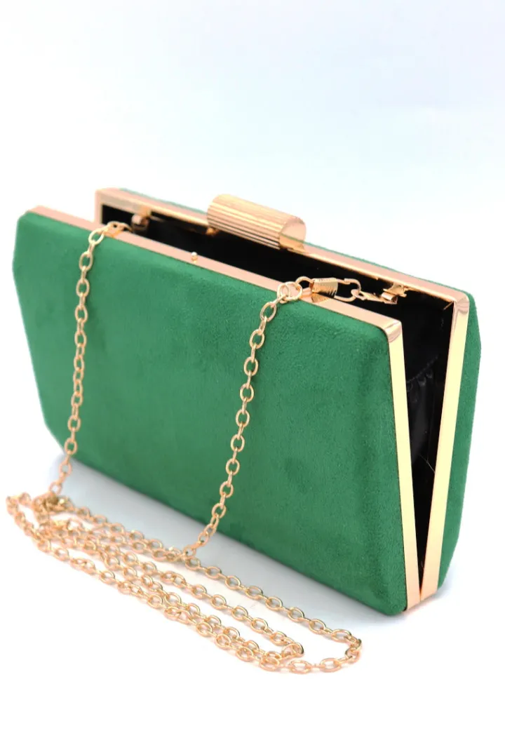annika_suede_clutch_green_1.webp Wsl 4 Bags & Purses | Occasionwear<Annika Suede Clutch