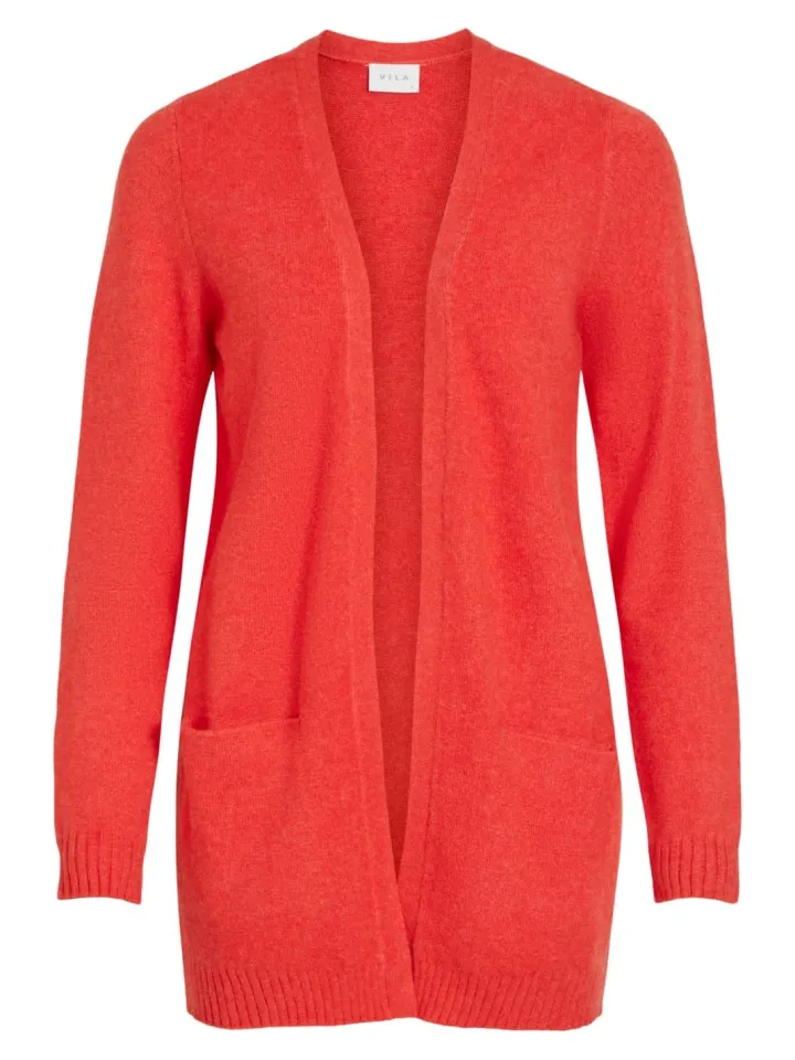 ashley_open_knit_cardigan_0-10.webp Vila Jumpers & Cardigans<Ashley Open Knit Cardigan (Barbados Cherry)