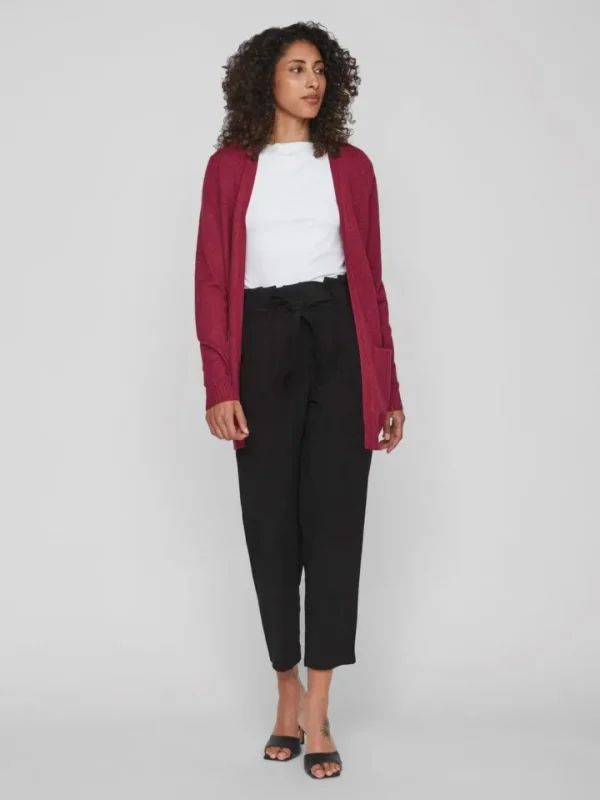 Vila Jumpers & Cardigans<ASHLEY OPEN KNIT CARDIGAN (BEET RED)