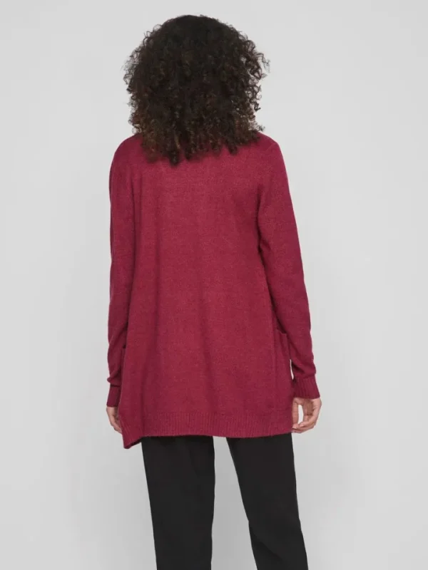 Vila Jumpers & Cardigans<ASHLEY OPEN KNIT CARDIGAN (BEET RED)