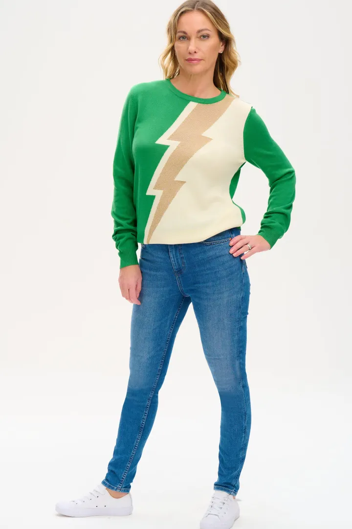 astrid_jumper__green_ligh_0.webp Sugarhill Jumpers & Cardigans<Astrid Jumper | Green Lightning Shimmer