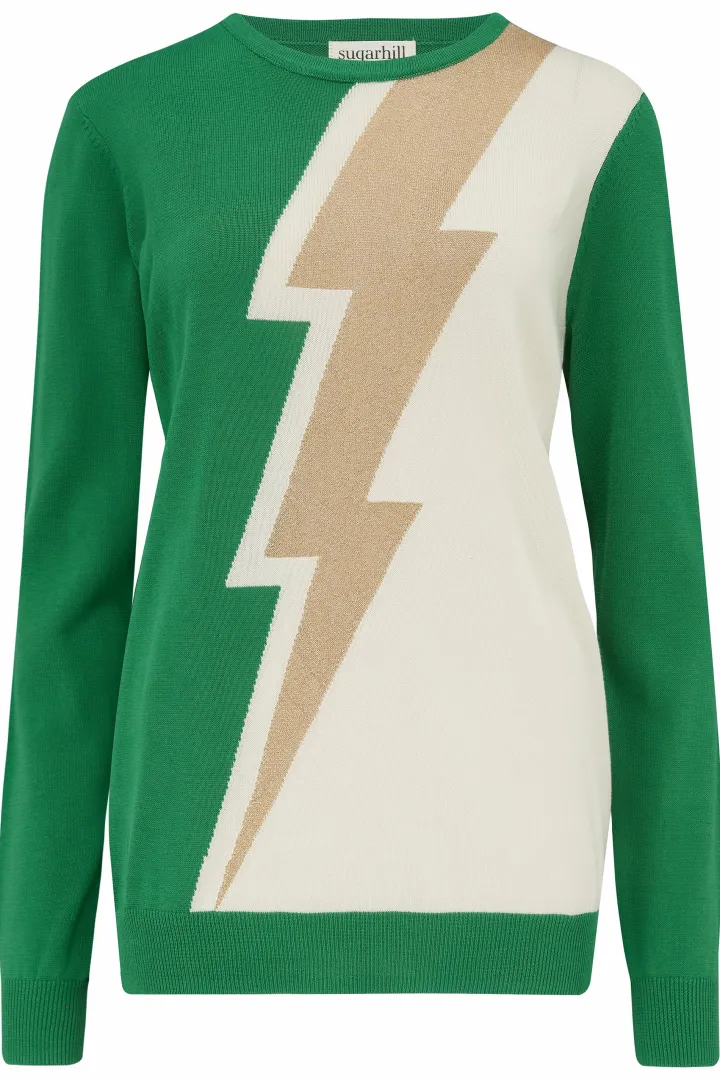 astrid_jumper__green_ligh_4.webp Sugarhill Jumpers & Cardigans<Astrid Jumper | Green Lightning Shimmer