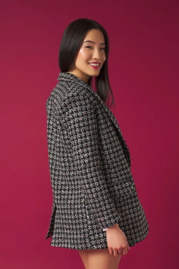 Minueto Jackets | Blazers<AUDREY BLAZER JACKET (GREY/MULTI)
