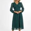 Kate & Pippa Occasionwear<AUDREY MIDI DRESS (GREEN)