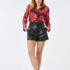 Zibi Shorts & Playsuits<Avena Faux Leather Shorts (Black)