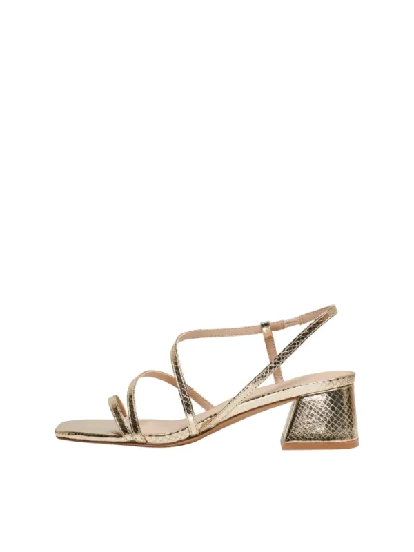 Only Sandals<AYLIN BLOCK HEEL SANDAL (GOLD)