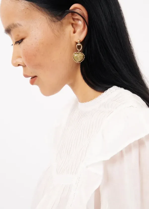 Frnch Jewellery<AZELINE EARRINGS (SAGE)