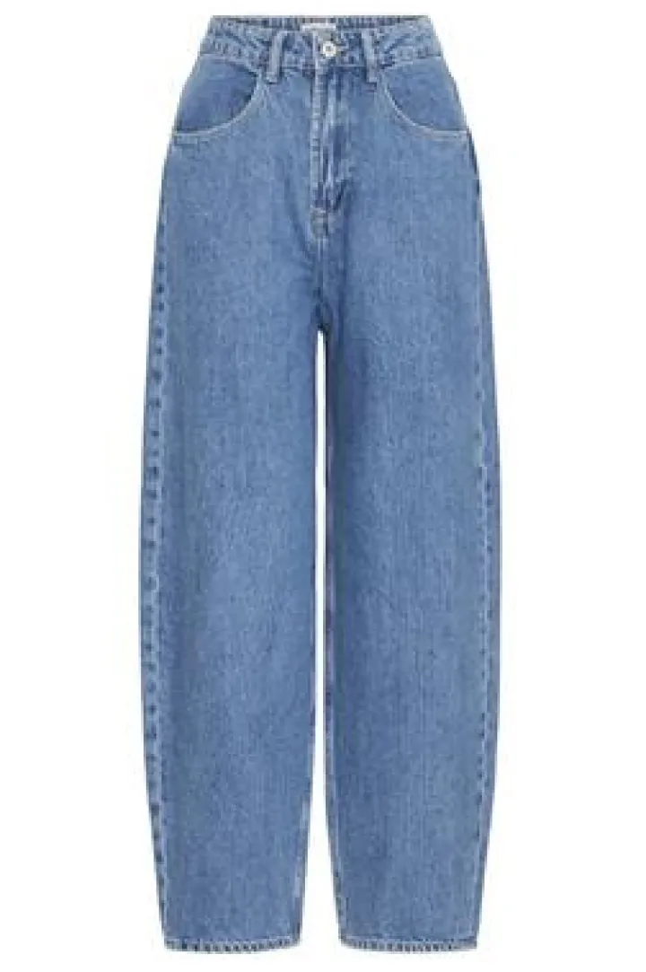 bailey_barrel_leg_jeans_m_3.webp Ichi Pants | Jeans<Bailey Barrel leg Jeans (Medium Blue Washed)