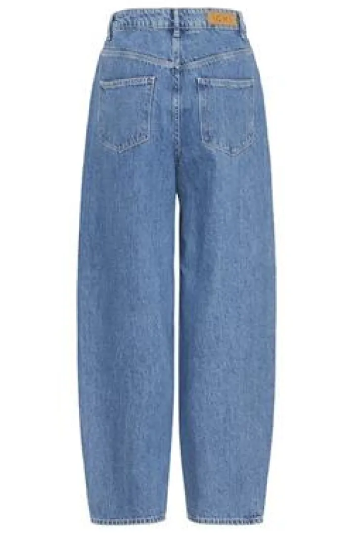 bailey_barrel_leg_jeans_m_4.webp Ichi Pants | Jeans<Bailey Barrel leg Jeans (Medium Blue Washed)