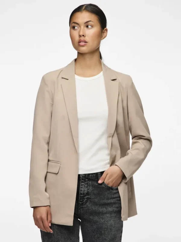 Pieces Coats | Blazers<Belinda Loose Blazer (Silver/Mink)