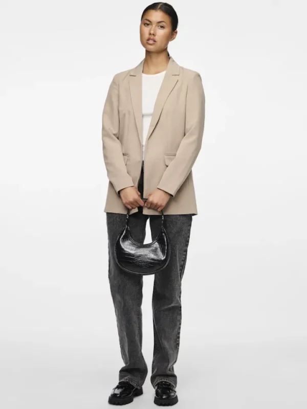 Pieces Coats | Blazers<Belinda Loose Blazer (Silver/Mink)
