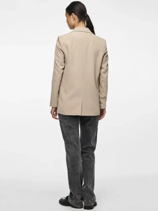 Pieces Coats | Blazers<Belinda Loose Blazer (Silver/Mink)