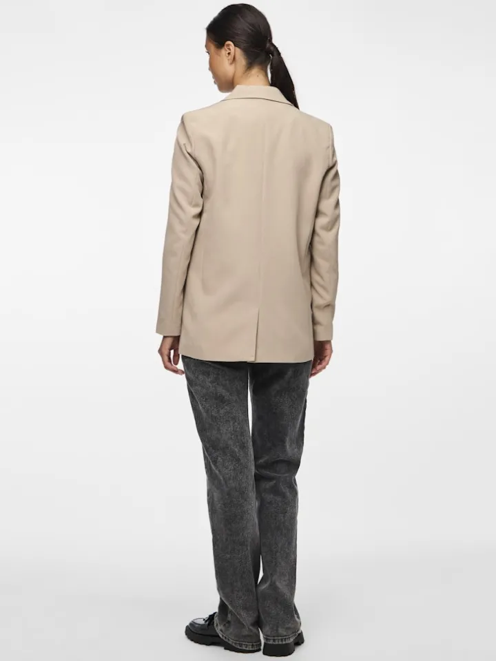 belinda_loose_blazer_silv_4.webp Pieces Coats | Blazers<Belinda Loose Blazer (Silver/Mink)