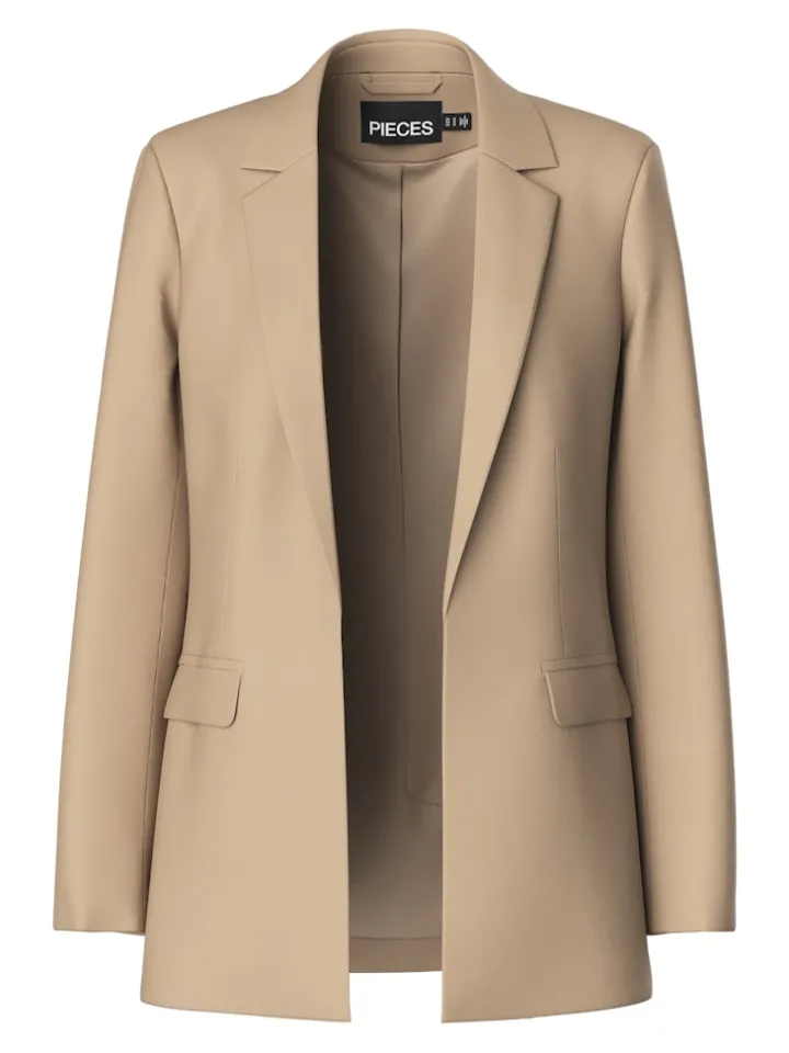 belinda_loose_blazer_silv_6.webp Pieces Coats | Blazers<Belinda Loose Blazer (Silver/Mink)