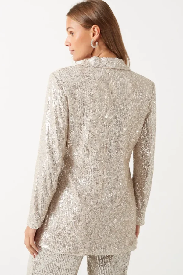 Wsl 2 Jackets | Coats<BELLE SEQUIN BLAZER (CHAMPAGNE)