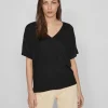 Vila T-Shirts<Beryl V-Neck Knit Top (Black)