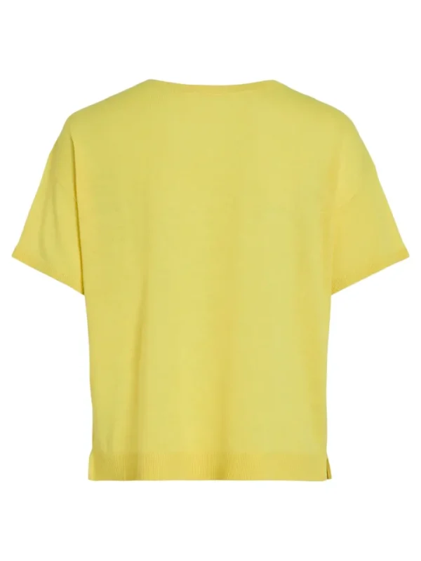 Vila T-Shirts<Beryl V-Neck Knit Top (Sheen/Melange)