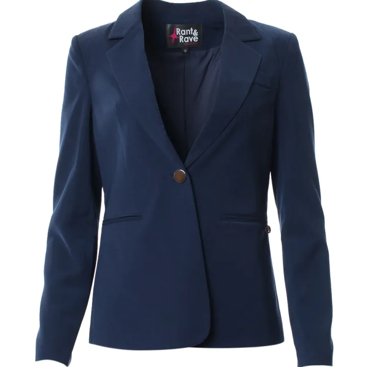 bevin_blazer_navy_2.webp Rant & Rave Blazers<Bevin Blazer (Navy)