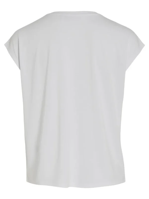 Vila T-Shirts<Bonnie V-Neck T-Shirt (Optical Snow)