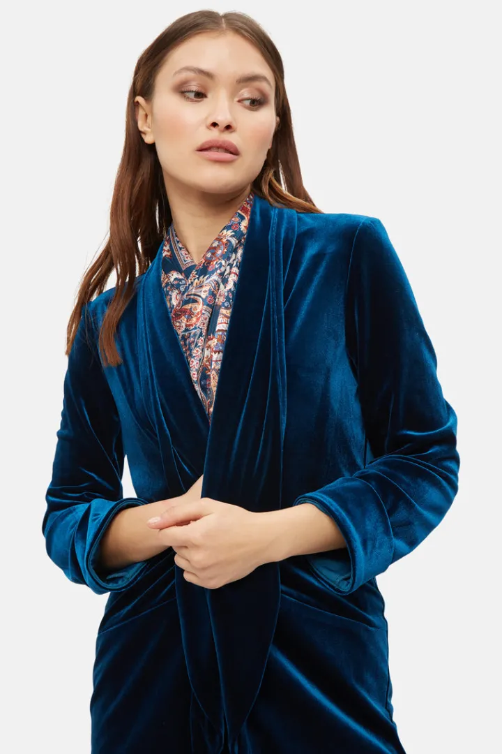 boyfriend_jacket_teal_0.webp Traffic People Blazers<Boyfriend Jacket (Teal)