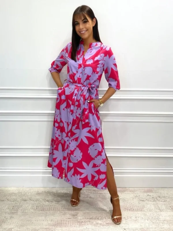 Kate & Pippa Occasionwear<Capri Shirt Dress (Lilac/Pink)
