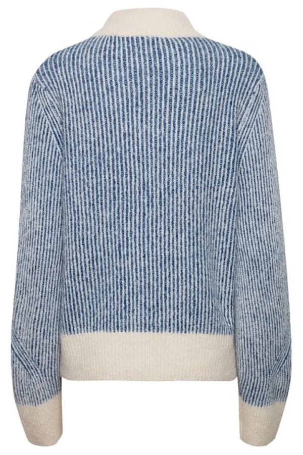 Ichi Jumpers & Cardigans<CARA STRIPE JUMPER (TRUE BLUE)