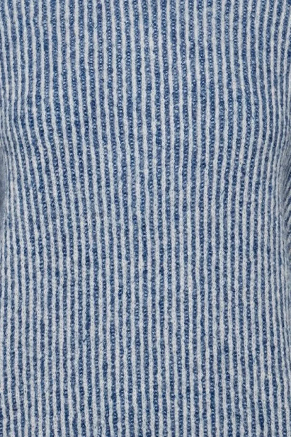 Ichi Jumpers & Cardigans<CARA STRIPE JUMPER (TRUE BLUE)