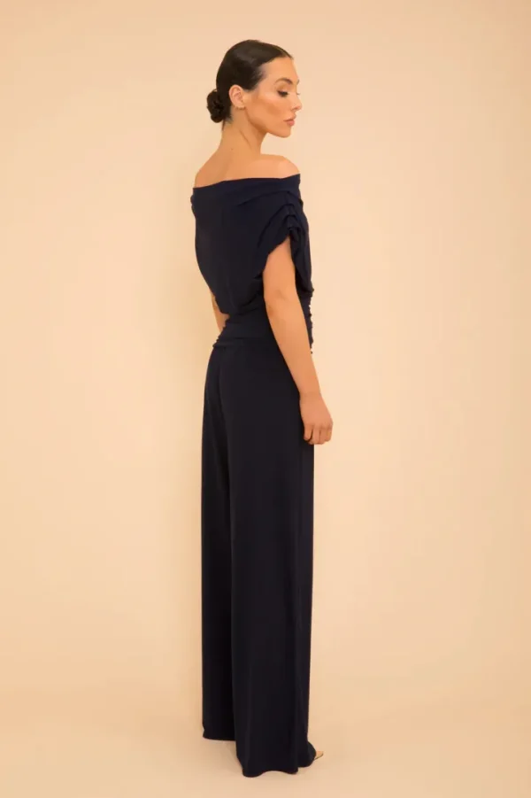 Atom Jumpsuits | Occasionwear<CARBON JERSEY JUMPSUIT (NAVY) CURVE