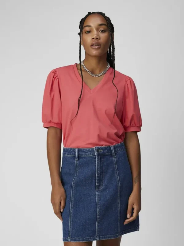 Object T-Shirts<Caroline V-Neck T-Shirt (Paradise Pink)