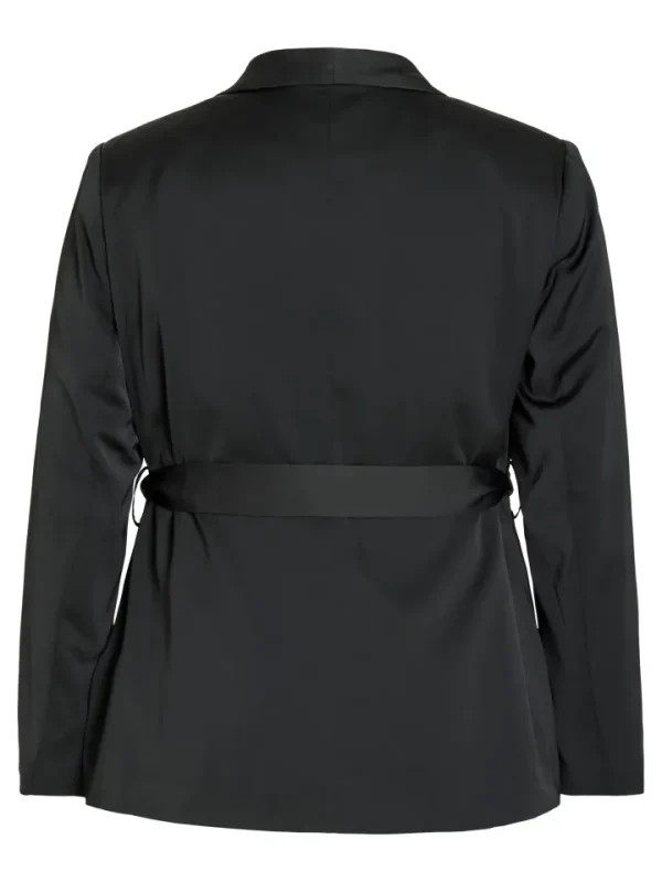 Vila Evoked Blazers<CATHY L/S BELTED BLAZER (BLACK)