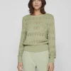Vila Jumpers & Cardigans<Cathy Pointelle Knit Top (Swamp)