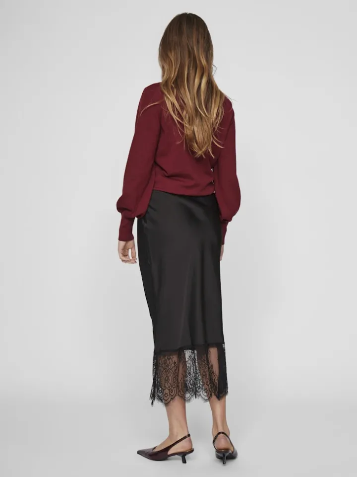 chelsea_lace_skirt_black_3.webp Vila Skirts<Chelsea Lace Skirt (Black)