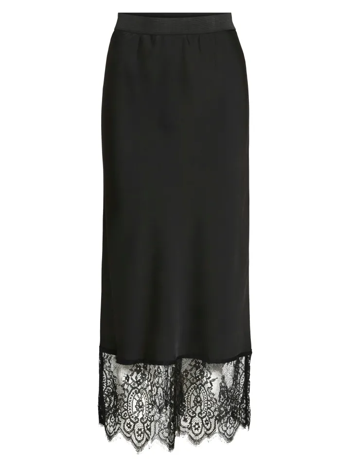 chelsea_lace_skirt_black_7.webp Vila Skirts<Chelsea Lace Skirt (Black)