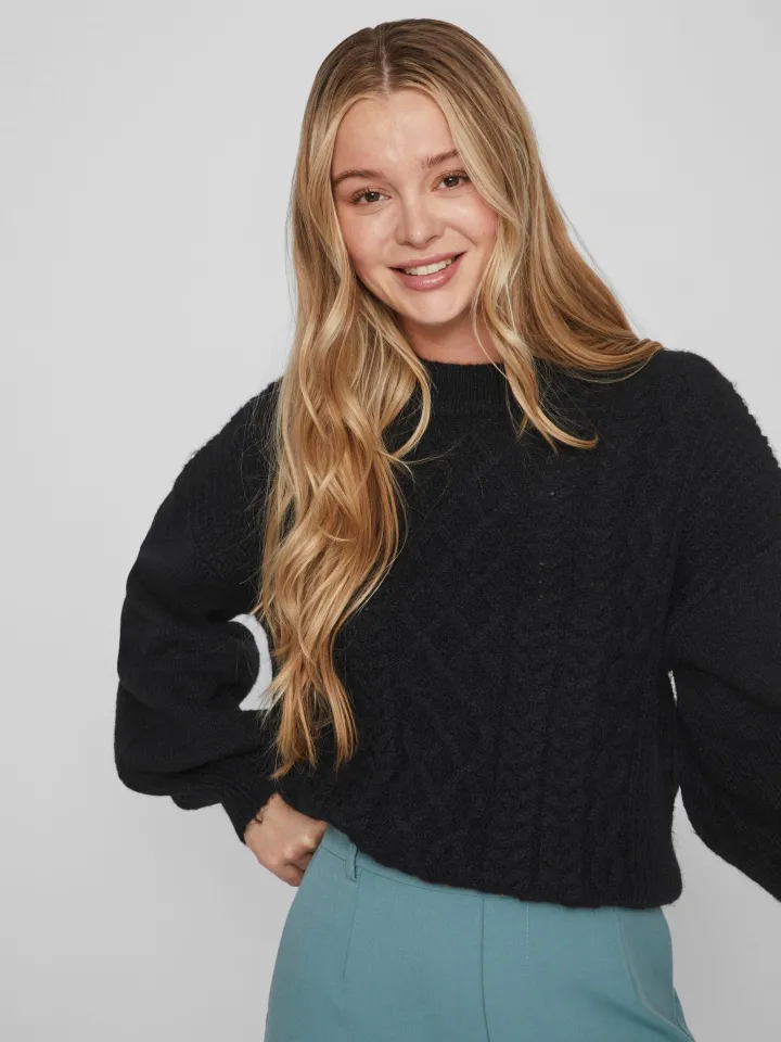 chinti_cable_knit_jumper__3-1.webp Vila Jumpers & Cardigans<CHINTI CABLE KNIT JUMPER (BLACK)
