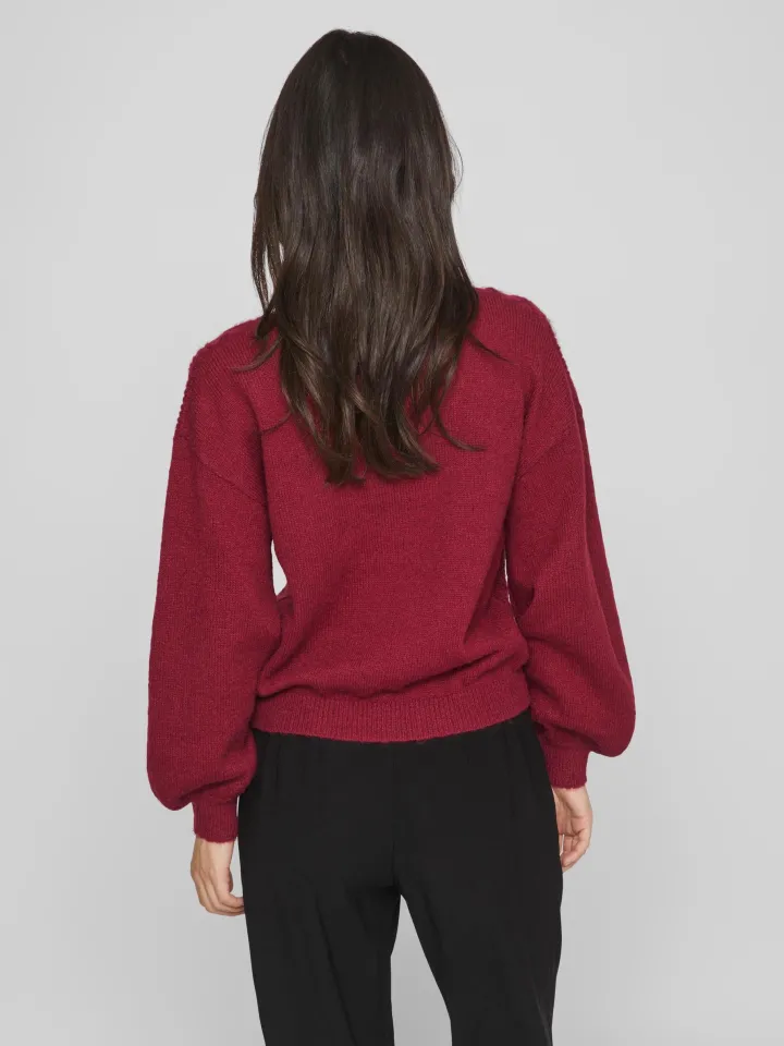chinti_cable_knit_jumper__4.webp Vila Jumpers & Cardigans<CHINTI CABLE KNIT JUMPER (BEET RED)