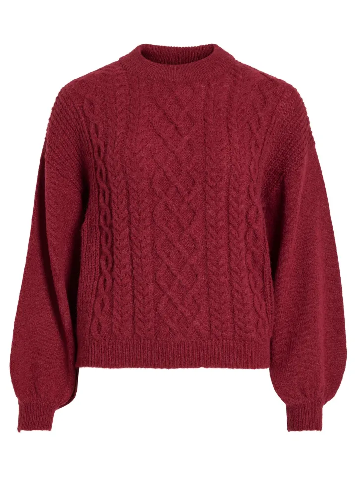 chinti_cable_knit_jumper__5.webp Vila Jumpers & Cardigans<CHINTI CABLE KNIT JUMPER (BEET RED)
