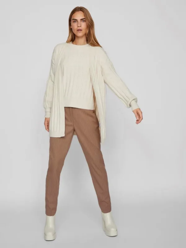 Vila Jumpers & Cardigans<CIA OPEN CARDIGAN (NATURAL MELANGE)