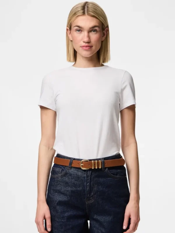 Pieces Belts<Clea Jeans Belt (Cognac)