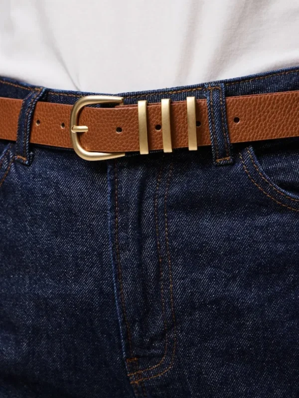 Pieces Belts<Clea Jeans Belt (Cognac)